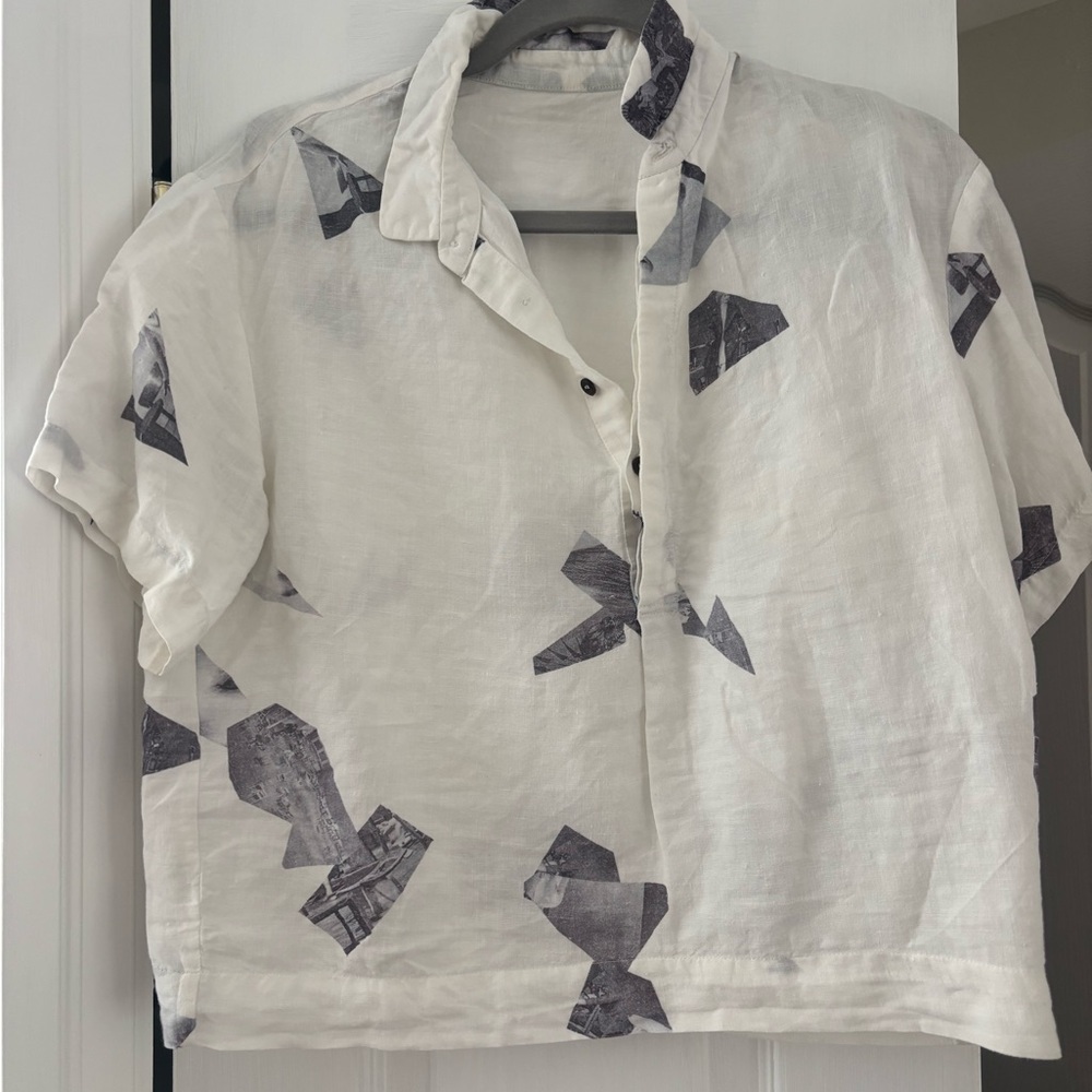 Jnby linen crop top